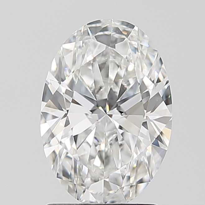 1.54 Carat Oval Lab Diamond with  Cut Diamond in 14KT  view 1

