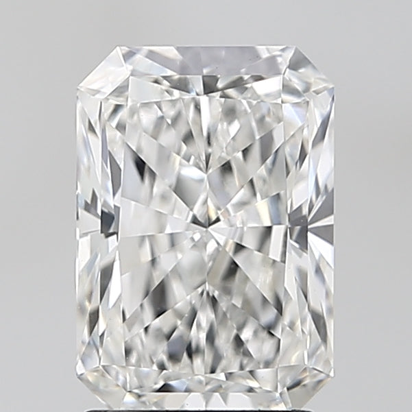 2.5 Carat Radiant Lab Diamond with  Cut Diamond in 14KT  view 1
