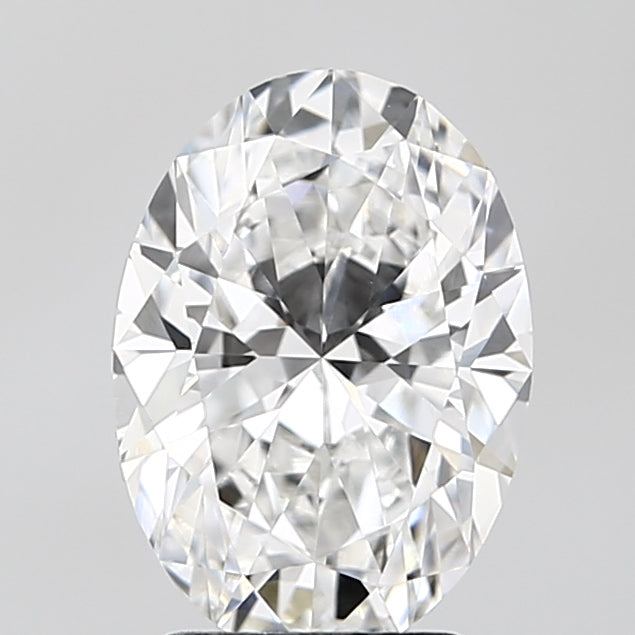 2.33 Carat Oval Lab Diamond with  Cut Diamond in 14KT  view 1
