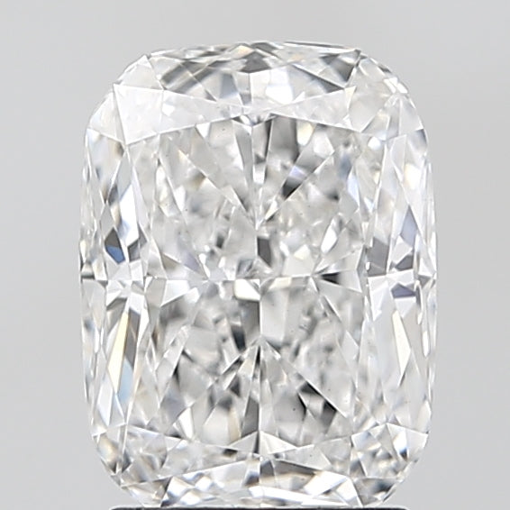 2.58 Carat Cushion Lab Diamond with  Cut Diamond in 14KT  view 1
