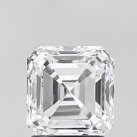 1.75 Carat Asscher Lab Diamond with  Cut Diamond in 14KT  view 1
