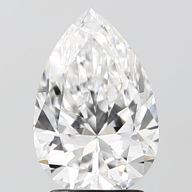 2.07 Carat Pear Lab Diamond with  Cut Diamond in 14KT  view 1
