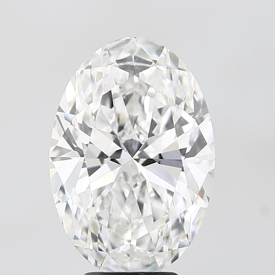 5.3 Carat Oval Lab Diamond with  Cut Diamond in 14KT  view 1
