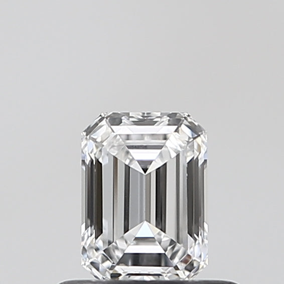 0.52 Carat Emerald Lab Diamond with  Cut Diamond in 14KT  view 1
