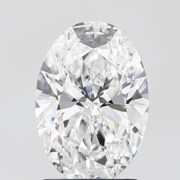1.96 Carat Oval Lab Diamond with  Cut Diamond in 14KT  view 1
