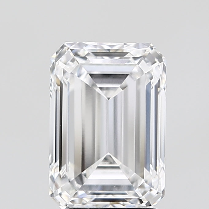 3.1 Carat Emerald Lab Diamond with  Cut Diamond in 14KT  view 1
