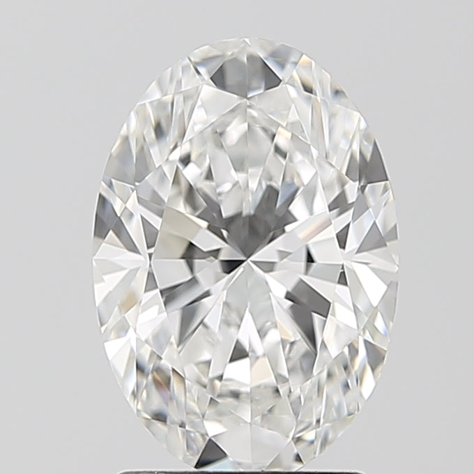 1.82 Carat Oval Lab Diamond with  Cut Diamond in 14KT  view 1
