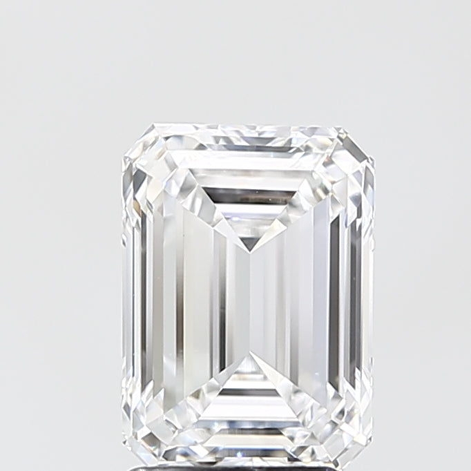 2.49 Carat Emerald Lab Diamond with  Cut Diamond in 14KT  view 1
