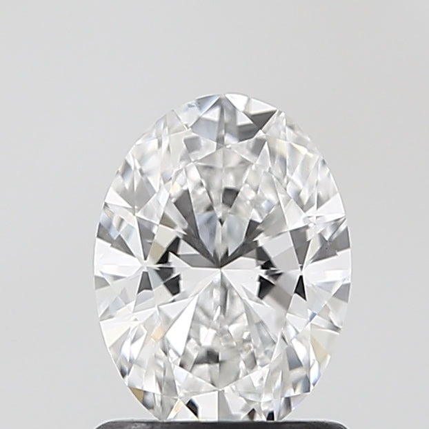 1.0 Carat Oval Lab Diamond with  Cut Diamond in 14KT  view 1

