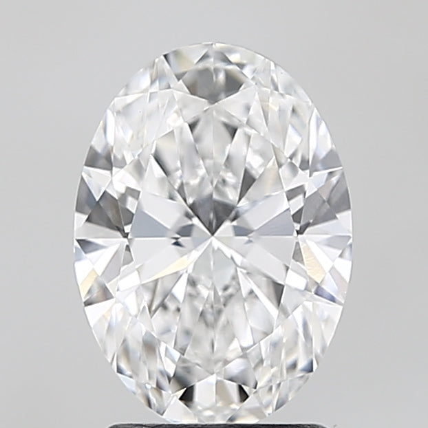 2.04 Carat Oval Lab Diamond with  Cut Diamond in 14KT  view 1
