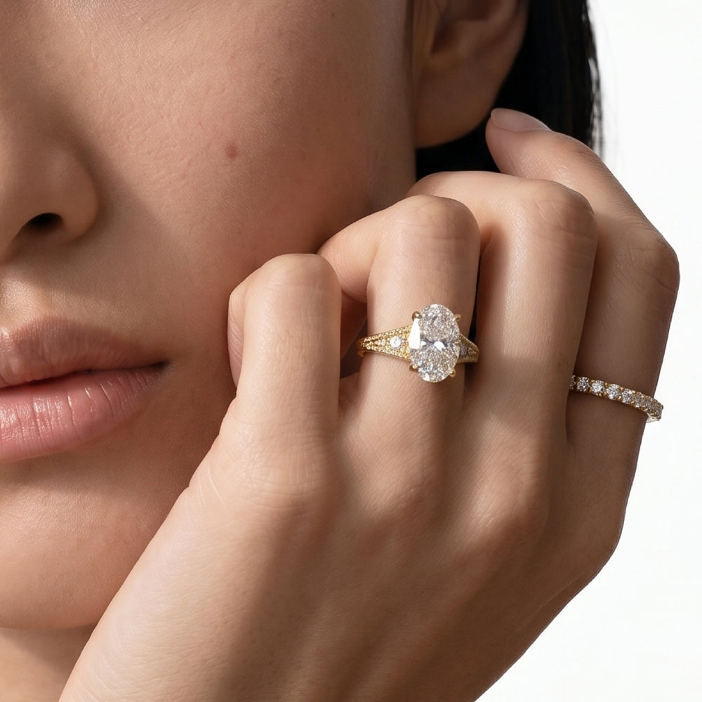Heirloom Milgrain Diamond Engagement Ring with Heart Cut Diamond in 14KT Rose Gold view 3
