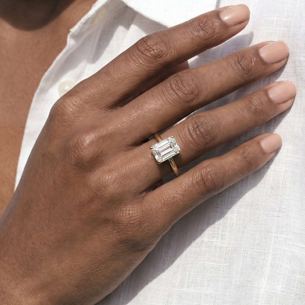 Poise Basket Diamond Engagement Ring with Cushion Cut Diamond in 14KT Rose Gold view 2
