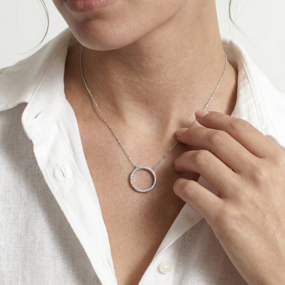 The Windsor Icon Pendant with 14KT Rose Gold / Lab / 1 1/4 Cut Diamond in 14KT Rose Gold / Lab / 1 1/4 view 3
