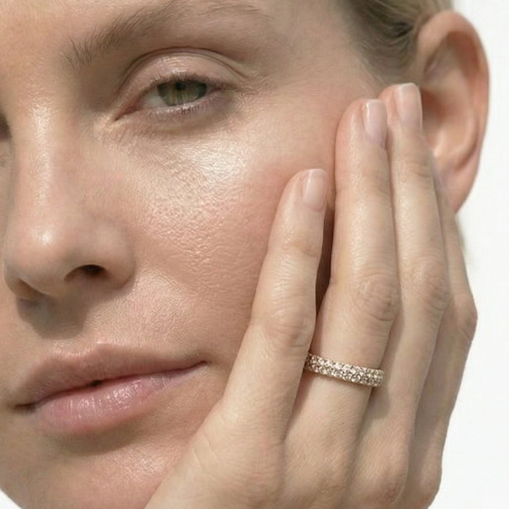 The Windsor Slim Eternity Ring Size 5.75 with 14KT White Gold / Lab / 2 Cut Diamond in 14KT White Gold / Lab / 2 view 3
