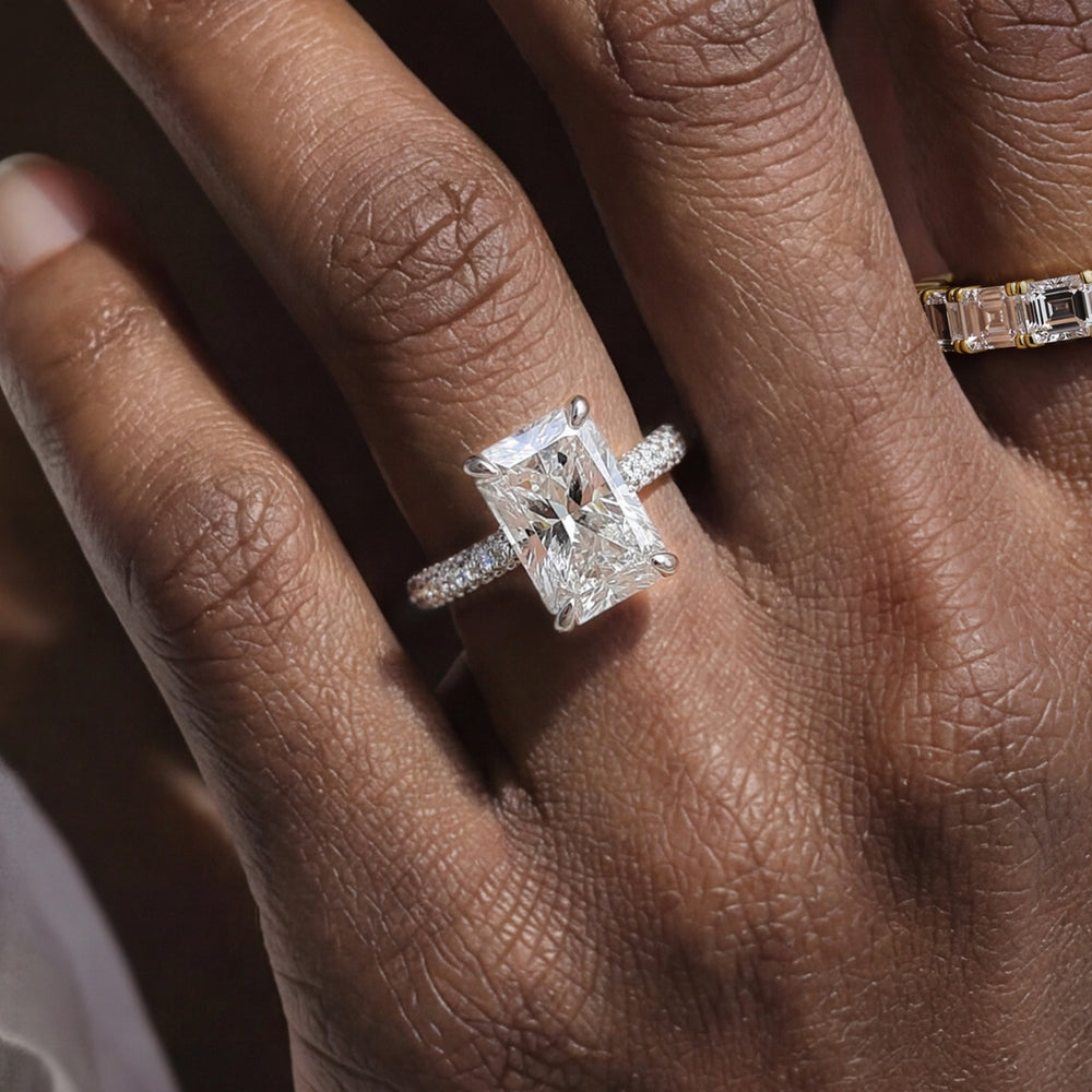 Oval Cut The Windsor Ring with Lab Grown Diamond in 14KT Yellow Gold view 3
