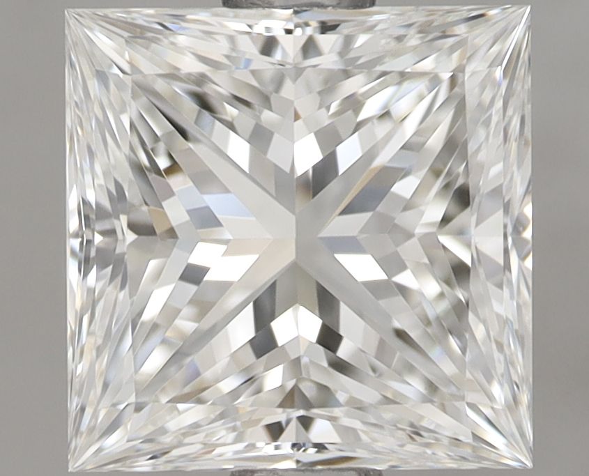 1.5 Carat Princess Natural Diamond with  Cut Diamond in 14KT  view 1

