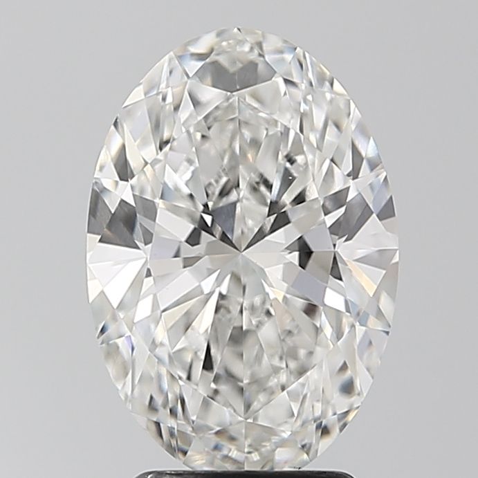 2.9 Carat Oval Lab Diamond with  Cut Diamond in 14KT  view 1
