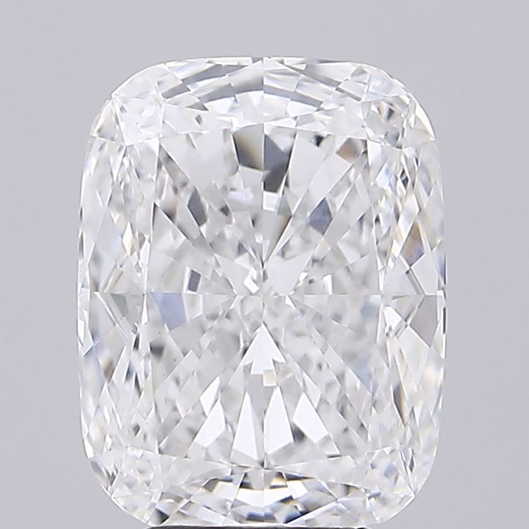 4.87 Carat Cushion Lab Diamond with  Cut Diamond in 14KT  view 1
