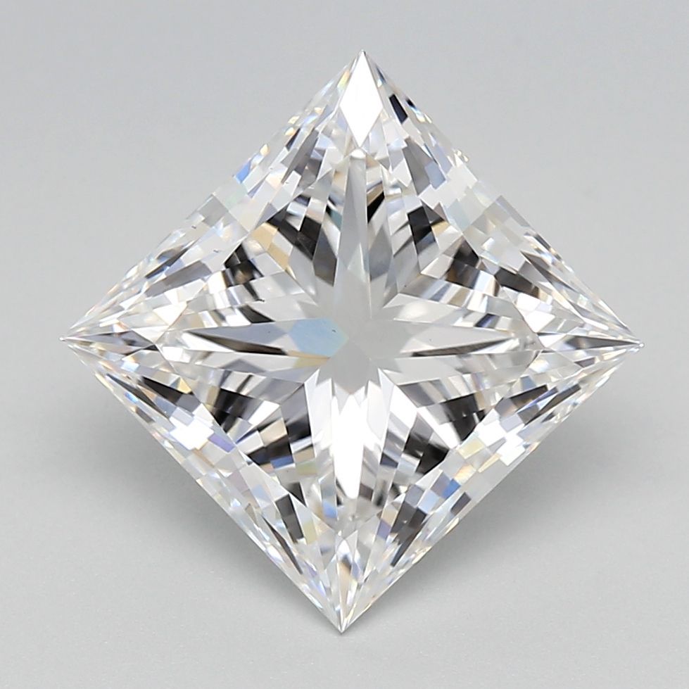 5.0 Carat Princess Lab Diamond with  Cut Diamond in 14KT  view 1
