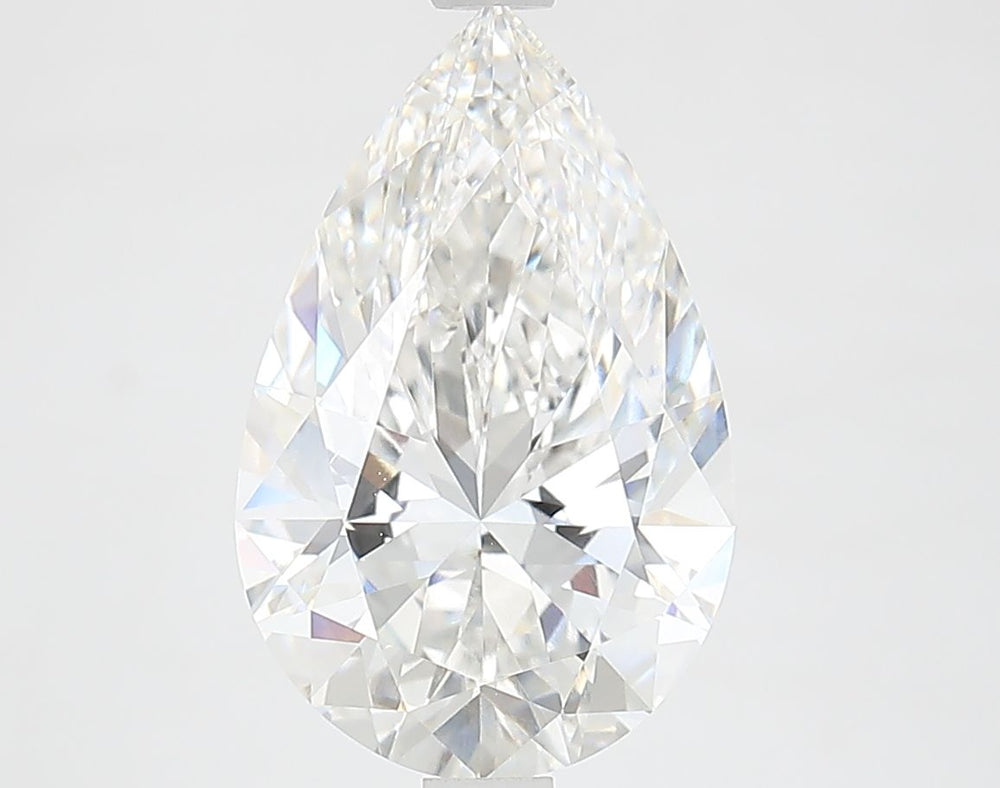 3.5 Carat Pear Lab Diamond with  Cut Diamond in 14KT  view 1
