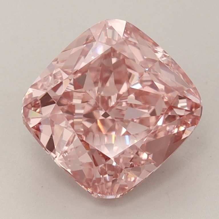 2.54 Carat Cushion Lab Diamond with  Cut Diamond in 14KT  view 1
