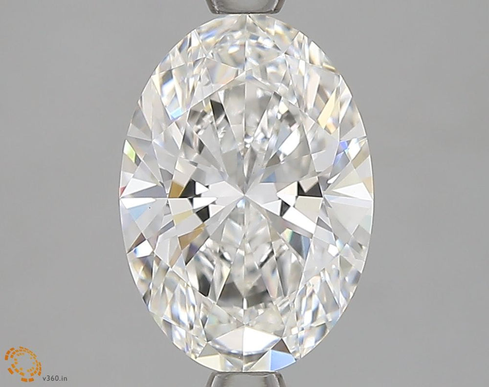 2.01 Carat Oval Lab Diamond with  Cut Diamond in 14KT  view 1
