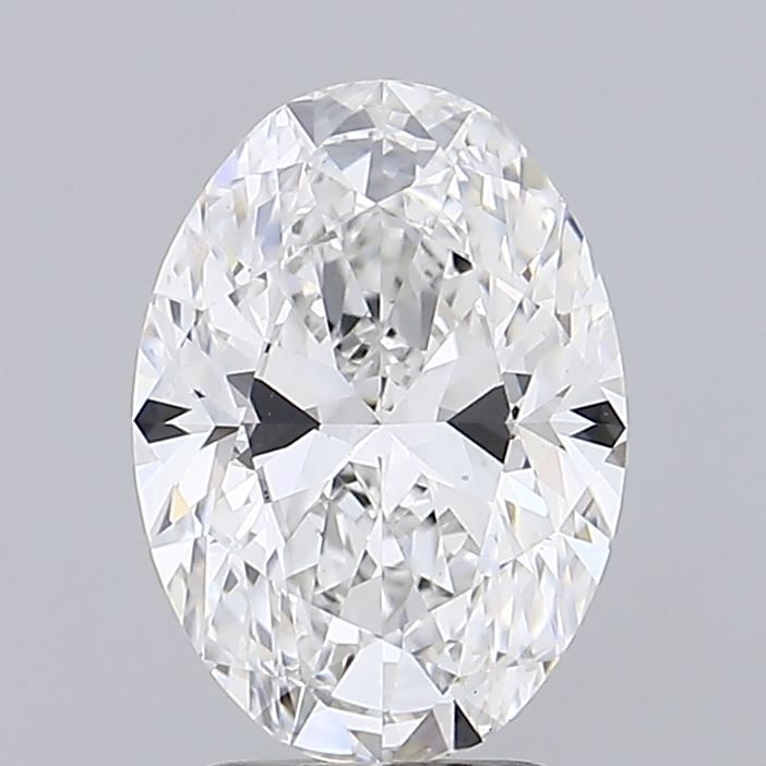 3.52 Carat Oval Lab Diamond with  Cut Diamond in 14KT  view 1
