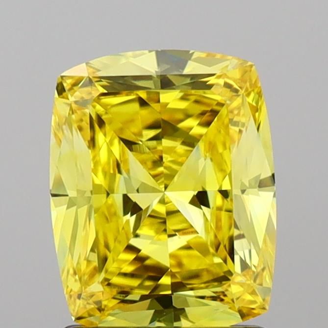 1.55 Carat Cushion Lab Diamond with  Cut Diamond in 14KT  view 1
