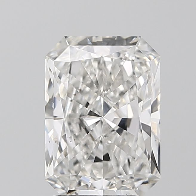 2.5 Carat Radiant Lab Diamond with  Cut Diamond in 14KT  view 1
