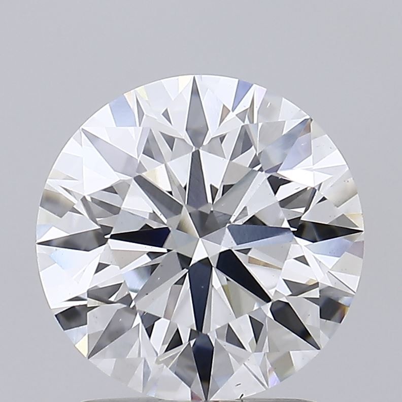 1.95 Carat Round Lab Diamond with  Cut Diamond in 14KT  view 1
