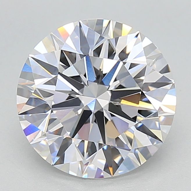 4.05 Carat Round Lab Diamond with  Cut Diamond in 14KT  view 1
