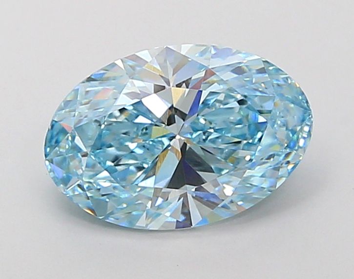 3.04 Carat Oval Lab Diamond with  Cut Diamond in 14KT  view 1
