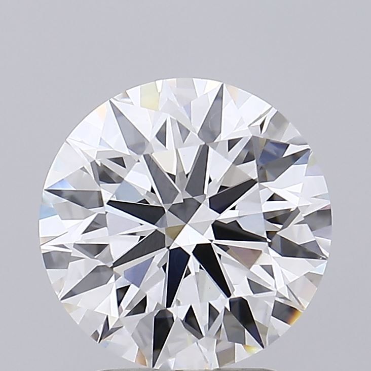 3.16 Carat Round Lab Diamond with  Cut Diamond in 14KT  view 1
