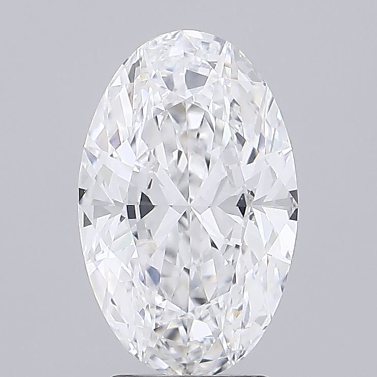 2.9 Carat Oval Lab Diamond with  Cut Diamond in 14KT  view 1
