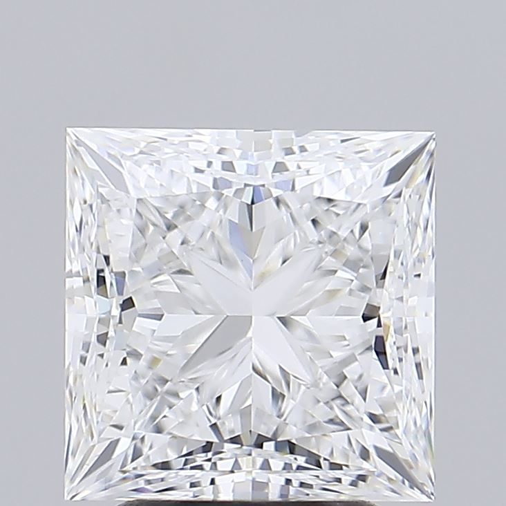 3.32 Carat Princess Lab Diamond with  Cut Diamond in 14KT  view 1

