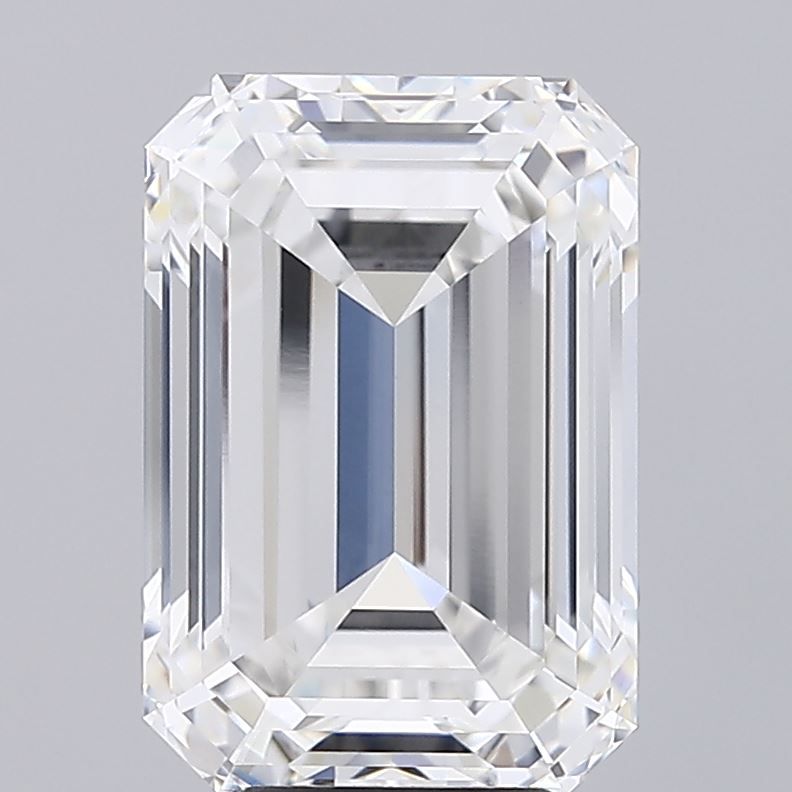 7.02 Carat Emerald Lab Diamond with  Cut Diamond in 14KT  view 1
