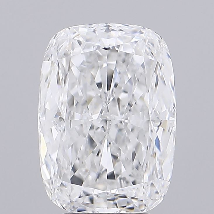 3.79 Carat Cushion Lab Diamond with  Cut Diamond in 14KT  view 1

