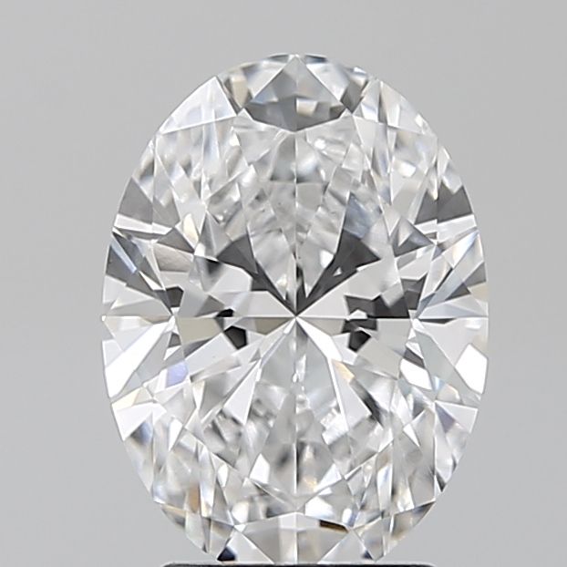 2.27 Carat Oval Lab Diamond with  Cut Diamond in 14KT  view 1

