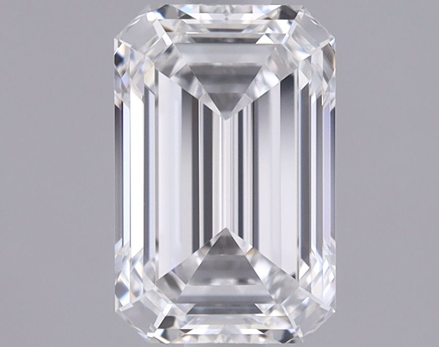 1.27 Carat Emerald Lab Diamond with  Cut Diamond in 14KT  view 1
