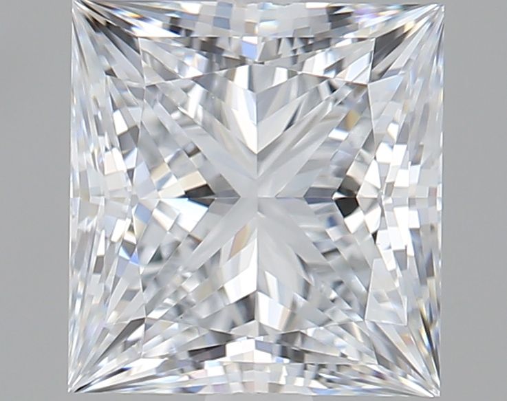 1.91 Carat Princess Lab Diamond with  Cut Diamond in 14KT  view 1
