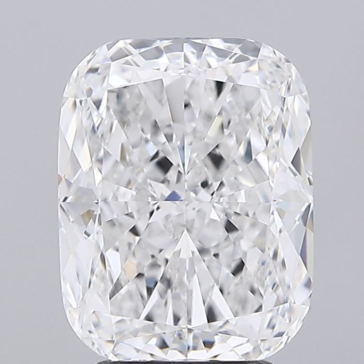 4.09 Carat Cushion Lab Diamond with  Cut Diamond in 14KT  view 1
