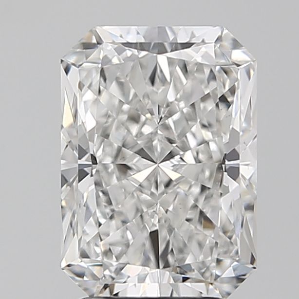 3.08 Carat Radiant Lab Diamond with  Cut Diamond in 14KT  view 1
