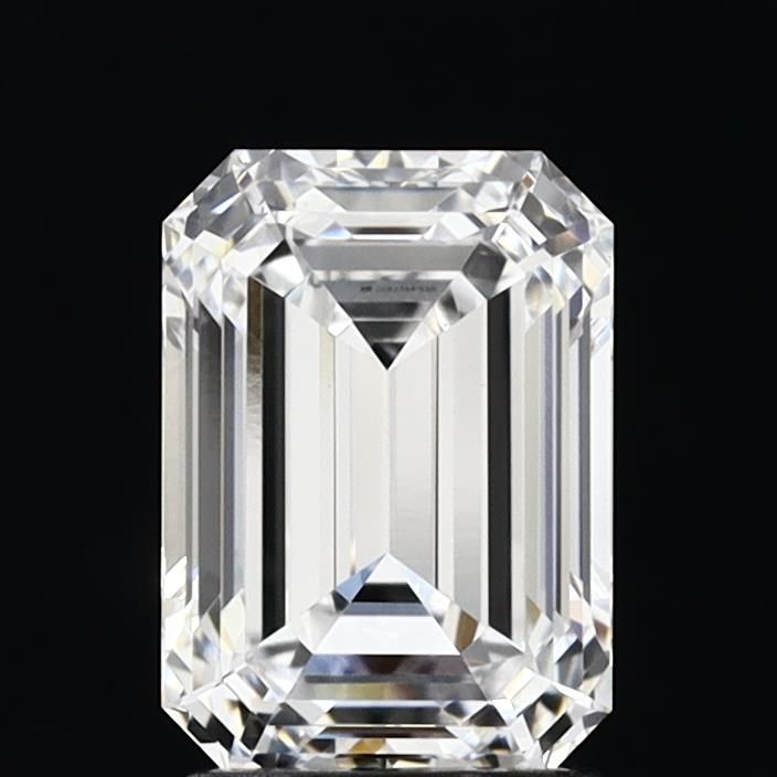 2.33 Carat Emerald Lab Diamond with  Cut Diamond in 14KT  view 1

