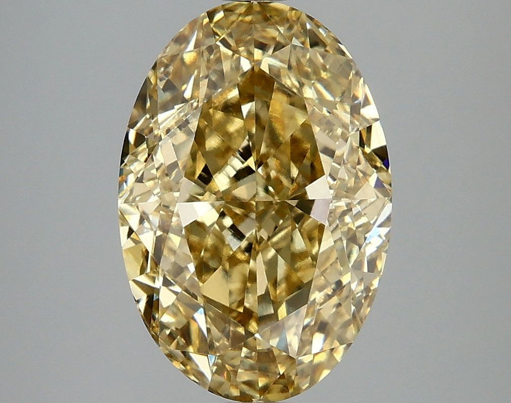 4.09 Carat Oval Lab Diamond with  Cut Diamond in 14KT  view 1

