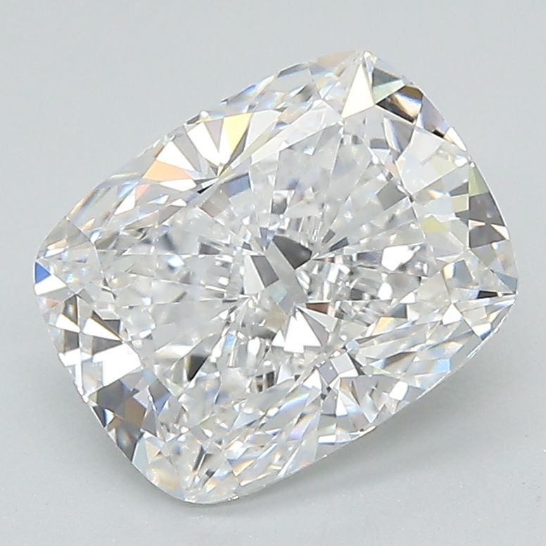 2.51 Carat Cushion Lab Diamond with  Cut Diamond in 14KT  view 1
