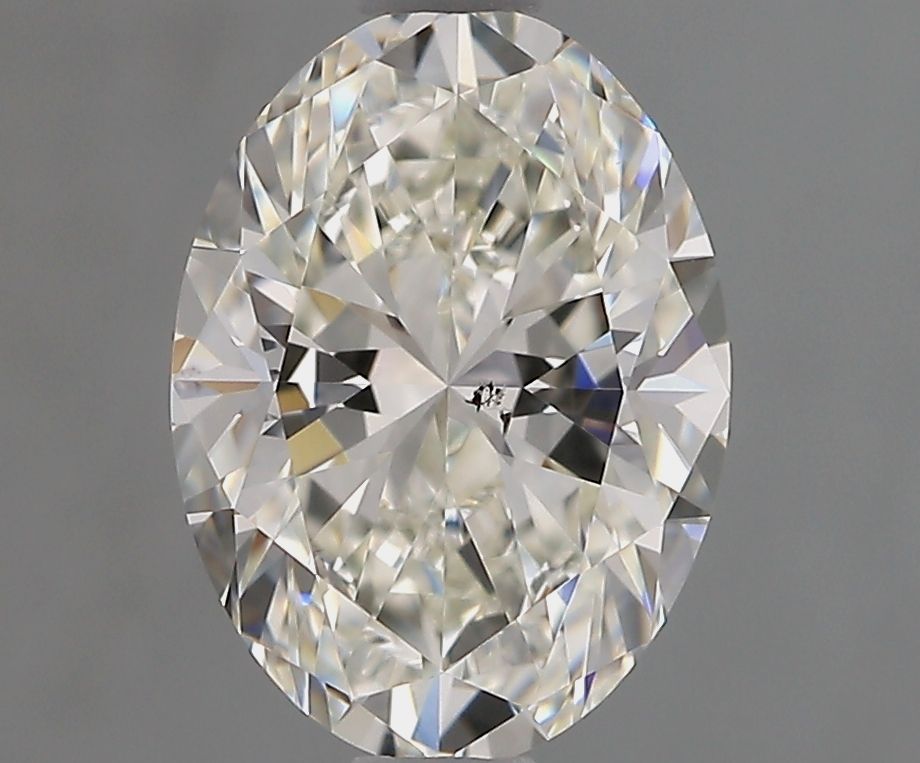 1.5 Carat Oval Natural Diamond with  Cut Diamond in 14KT  view 1
