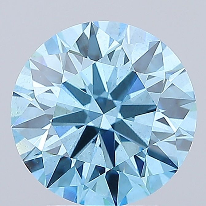 3.59 Carat Round Lab Diamond with  Cut Diamond in 14KT  view 1
