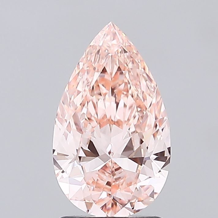 1.68 Carat Pear Lab Diamond with  Cut Diamond in 14KT  view 1
