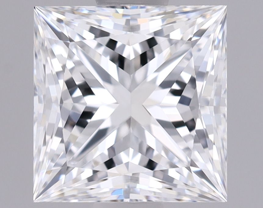 1.0 Carat Princess Lab Diamond with  Cut Diamond in 14KT  view 1
