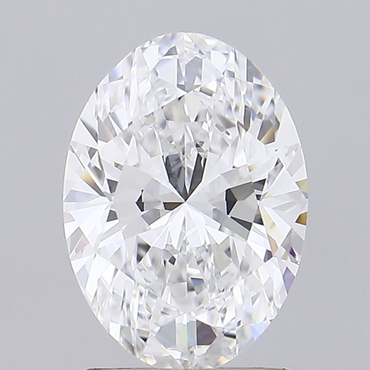 1.56 Carat Oval Lab Diamond with  Cut Diamond in 14KT  view 1
